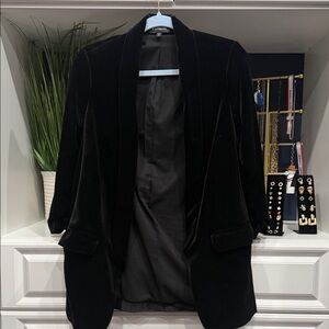 Express  Elegant Black Velvet Blazer Small